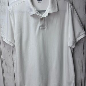 Old Navy Men's White Polo Shirt size Large
